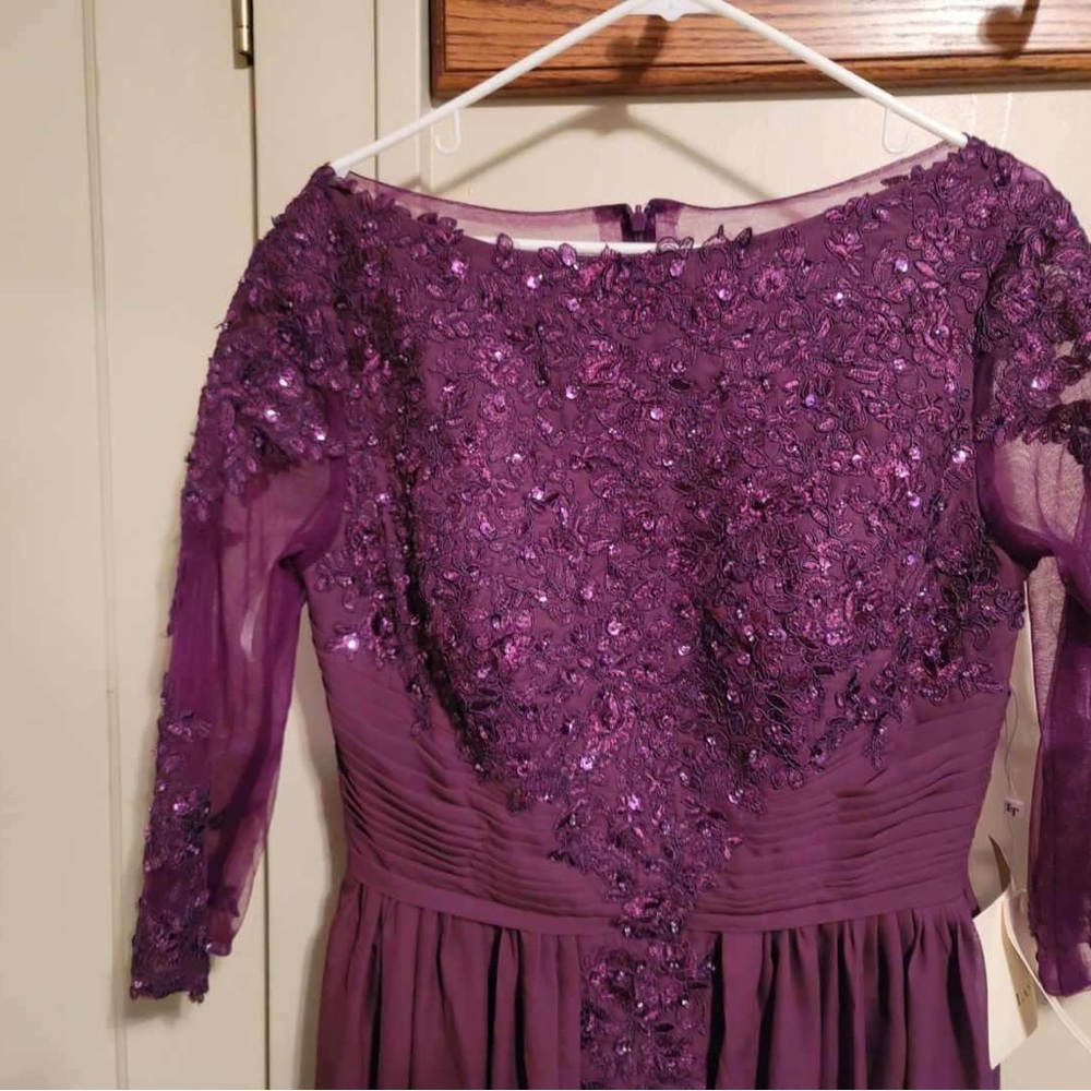 Purple Lace Mother of Bride dress